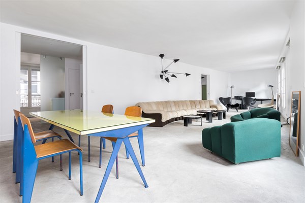Loft with designer furnishings
